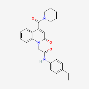 N-(4-ethylphenyl)-2-[2-oxo-4-(1-piperidinylcarbonyl)-1(2H)-quinolinyl]acetamide