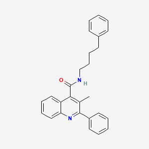 3-methyl-2-phenyl-N-(4-phenylbutyl)-4-quinolinecarboxamide