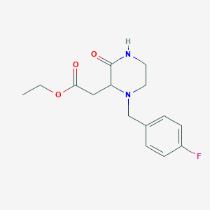 ethyl [1-(4-fluorobenzyl)-3-oxo-2-piperazinyl]acetate