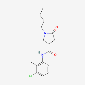 1-butyl-N-(3-chloro-2-methylphenyl)-5-oxopyrrolidine-3-carboxamide