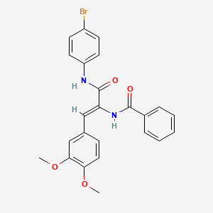 molecular formula C24H21BrN2O4 B4716150 N-[1-{[(4-bromophenyl)amino]carbonyl}-2-(3,4-dimethoxyphenyl)vinyl]benzamide 