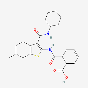 6-[({3-[(cyclohexylamino)carbonyl]-6-methyl-4,5,6,7-tetrahydro-1-benzothien-2-yl}amino)carbonyl]-3-cyclohexene-1-carboxylic acid