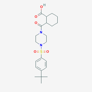 2-({4-[(4-tert-butylphenyl)sulfonyl]-1-piperazinyl}carbonyl)cyclohexanecarboxylic acid