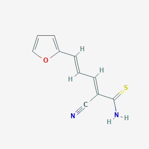 molecular formula C10H8N2OS B4716177 2-cyano-5-(2-furyl)-2,4-pentadienethioamide 