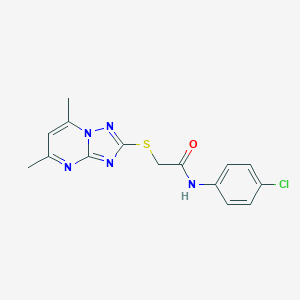 N-(4-chlorophenyl)-2-({5,7-dimethyl-[1,2,4]triazolo[1,5-a]pyrimidin-2-yl}sulfanyl)acetamide