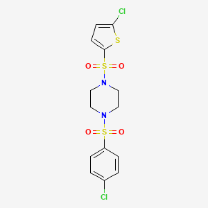 1-[(4-chlorophenyl)sulfonyl]-4-[(5-chloro-2-thienyl)sulfonyl]piperazine