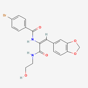 N-(2-(1,3-benzodioxol-5-yl)-1-{[(2-hydroxyethyl)amino]carbonyl}vinyl)-4-bromobenzamide