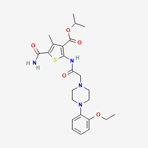 isopropyl 5-(aminocarbonyl)-2-({[4-(2-ethoxyphenyl)-1-piperazinyl]acetyl}amino)-4-methyl-3-thiophenecarboxylate