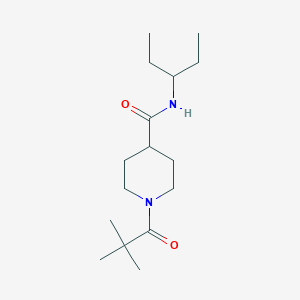 1-(2,2-dimethylpropanoyl)-N-(1-ethylpropyl)-4-piperidinecarboxamide