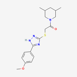 1-({[5-(4-methoxyphenyl)-4H-1,2,4-triazol-3-yl]thio}acetyl)-3,5-dimethylpiperidine