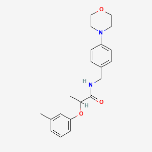 molecular formula C21H26N2O3 B4716300 2-(3-methylphenoxy)-N-[4-(4-morpholinyl)benzyl]propanamide 