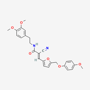 2-cyano-N-[2-(3,4-dimethoxyphenyl)ethyl]-3-{5-[(4-methoxyphenoxy)methyl]-2-furyl}acrylamide
