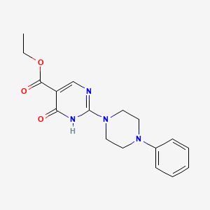 ethyl 4-oxo-2-(4-phenyl-1-piperazinyl)-1,4-dihydro-5-pyrimidinecarboxylate