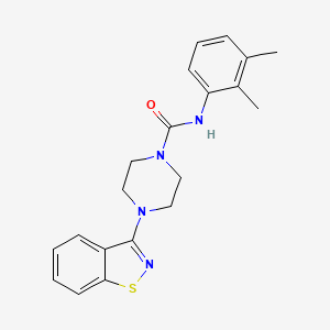 molecular formula C20H22N4OS B4716353 4-(1,2-benzisothiazol-3-yl)-N-(2,3-dimethylphenyl)-1-piperazinecarboxamide 
