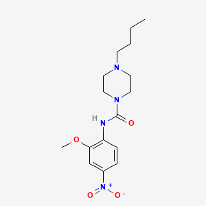 molecular formula C16H24N4O4 B4716362 4-butyl-N-(2-methoxy-4-nitrophenyl)-1-piperazinecarboxamide CAS No. 932807-01-7