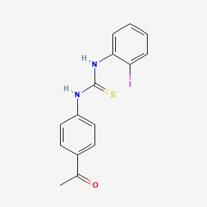 molecular formula C15H13IN2OS B4716376 N-(4-acetylphenyl)-N'-(2-iodophenyl)thiourea 