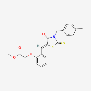 methyl (2-{[3-(4-methylbenzyl)-4-oxo-2-thioxo-1,3-thiazolidin-5-ylidene]methyl}phenoxy)acetate