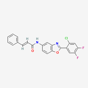 N-[2-(2-chloro-4,5-difluorophenyl)-1,3-benzoxazol-5-yl]-3-phenylacrylamide