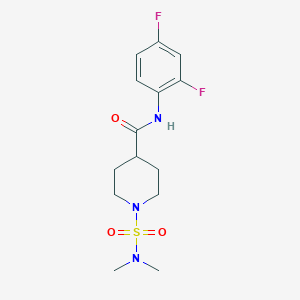 molecular formula C14H19F2N3O3S B4716405 N-(2,4-difluorophenyl)-1-[(dimethylamino)sulfonyl]-4-piperidinecarboxamide 