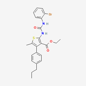 molecular formula C24H25BrN2O3S B4716442 ethyl 2-({[(2-bromophenyl)amino]carbonyl}amino)-5-methyl-4-(4-propylphenyl)-3-thiophenecarboxylate 