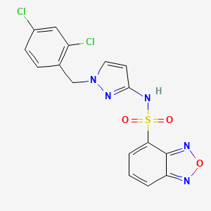 molecular formula C16H11Cl2N5O3S B4716456 N-[1-(2,4-dichlorobenzyl)-1H-pyrazol-3-yl]-2,1,3-benzoxadiazole-4-sulfonamide 