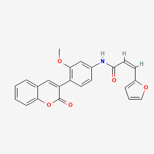 molecular formula C23H17NO5 B4716475 3-(2-furyl)-N-[3-methoxy-4-(2-oxo-2H-chromen-3-yl)phenyl]acrylamide 