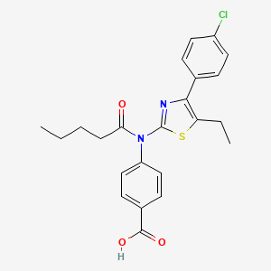 molecular formula C23H23ClN2O3S B4716570 4-[[4-(4-chlorophenyl)-5-ethyl-1,3-thiazol-2-yl](pentanoyl)amino]benzoic acid 