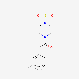 molecular formula C17H28N2O3S B4716583 1-(1-adamantylacetyl)-4-(methylsulfonyl)piperazine 