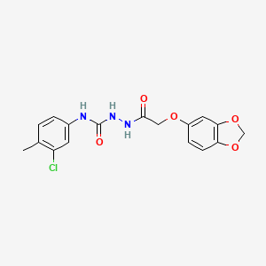 2-[(1,3-benzodioxol-5-yloxy)acetyl]-N-(3-chloro-4-methylphenyl)hydrazinecarboxamide