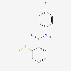 molecular formula C14H12FNOS B4716606 N-(4-fluorophenyl)-2-(methylthio)benzamide 
