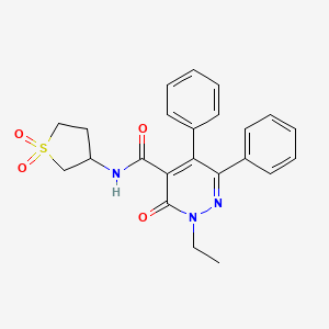 molecular formula C23H23N3O4S B4716622 N-(1,1-dioxidotetrahydro-3-thienyl)-2-ethyl-3-oxo-5,6-diphenyl-2,3-dihydro-4-pyridazinecarboxamide 