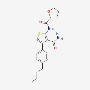 molecular formula C20H24N2O3S B4716631 N-[3-(aminocarbonyl)-4-(4-butylphenyl)-2-thienyl]tetrahydro-2-furancarboxamide 