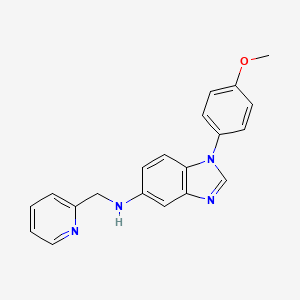 molecular formula C20H18N4O B4716647 1-(4-methoxyphenyl)-N-(2-pyridinylmethyl)-1H-benzimidazol-5-amine 