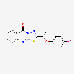 2-[1-(4-fluorophenoxy)ethyl]-5H-[1,3,4]thiadiazolo[2,3-b]quinazolin-5-one