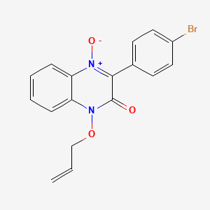 molecular formula C17H13BrN2O3 B4716659 1-(allyloxy)-3-(4-bromophenyl)-2(1H)-quinoxalinone 4-oxide 