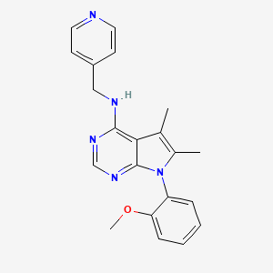 7-(2-methoxyphenyl)-5,6-dimethyl-N-(4-pyridinylmethyl)-7H-pyrrolo[2,3-d]pyrimidin-4-amine