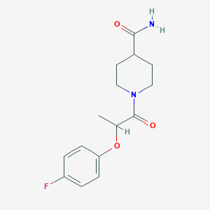 1-[2-(4-fluorophenoxy)propanoyl]-4-piperidinecarboxamide