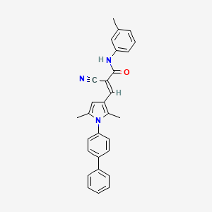 3-[1-(4-biphenylyl)-2,5-dimethyl-1H-pyrrol-3-yl]-2-cyano-N-(3-methylphenyl)acrylamide