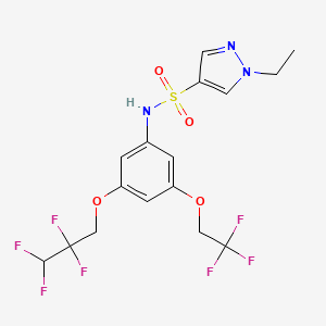 1-ethyl-N-[3-(2,2,3,3-tetrafluoropropoxy)-5-(2,2,2-trifluoroethoxy)phenyl]-1H-pyrazole-4-sulfonamide