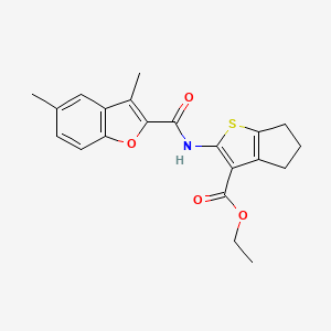 ethyl 2-{[(3,5-dimethyl-1-benzofuran-2-yl)carbonyl]amino}-5,6-dihydro-4H-cyclopenta[b]thiophene-3-carboxylate