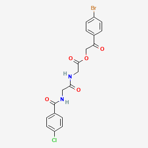 2-(4-bromophenyl)-2-oxoethyl N-(4-chlorobenzoyl)glycylglycinate