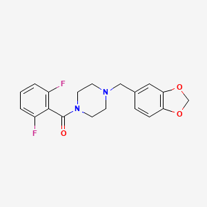 1-(1,3-benzodioxol-5-ylmethyl)-4-(2,6-difluorobenzoyl)piperazine