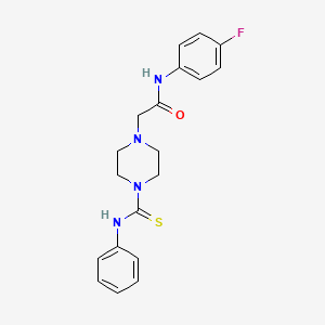 molecular formula C19H21FN4OS B4716716 2-[4-(anilinocarbonothioyl)-1-piperazinyl]-N-(4-fluorophenyl)acetamide 