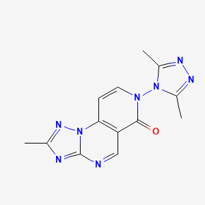 molecular formula C13H12N8O B4716724 7-(3,5-dimethyl-4H-1,2,4-triazol-4-yl)-2-methylpyrido[3,4-e][1,2,4]triazolo[1,5-a]pyrimidin-6(7H)-one 