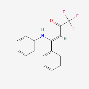 molecular formula C16H12F3NO B4716732 4-anilino-1,1,1-trifluoro-4-phenyl-3-buten-2-one 