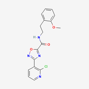 molecular formula C17H15ClN4O3 B4716734 3-(2-chloropyridin-3-yl)-N-[2-(2-methoxyphenyl)ethyl]-1,2,4-oxadiazole-5-carboxamide 