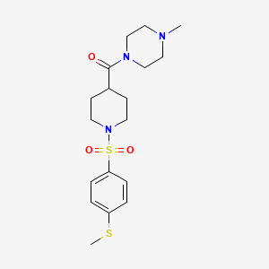 1-methyl-4-[(1-{[4-(methylthio)phenyl]sulfonyl}-4-piperidinyl)carbonyl]piperazine