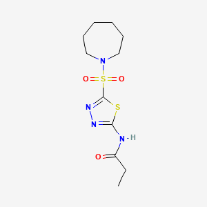 N-[5-(1-azepanylsulfonyl)-1,3,4-thiadiazol-2-yl]propanamide