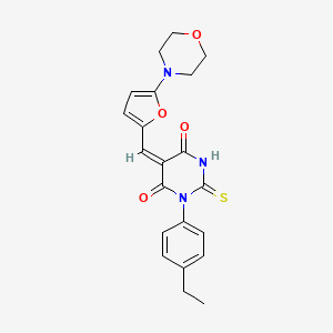 1-(4-ethylphenyl)-5-{[5-(4-morpholinyl)-2-furyl]methylene}-2-thioxodihydro-4,6(1H,5H)-pyrimidinedione