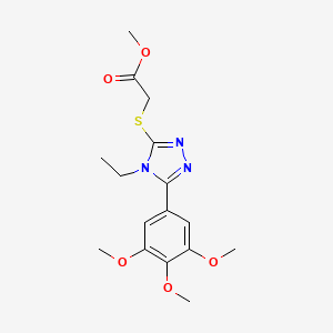 methyl {[4-ethyl-5-(3,4,5-trimethoxyphenyl)-4H-1,2,4-triazol-3-yl]thio}acetate